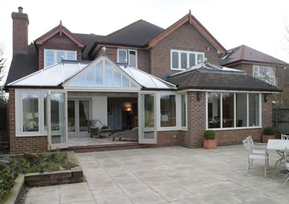 Conservatory and Orangery in contemporary style near Chalfont St Giles, Bucks