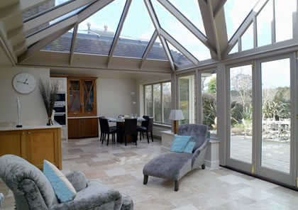 Conservatory providing new living and dining spaces