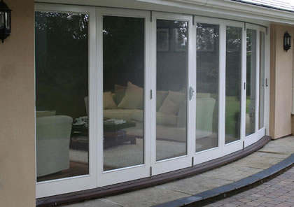 Folding Sliding Doors, installed in a curve, near St Albans in Herts