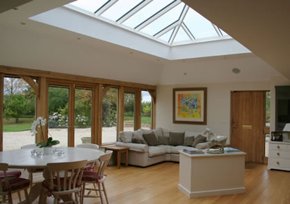 Roof Lantern in contemporary style on Orangery in Gloucestershire
