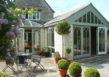 Garden Room and a Conservatory on Traditional Cotswold stone house