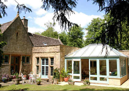 Conservatory on Listed Cotswold house near Cheltenham in Gloucestershire