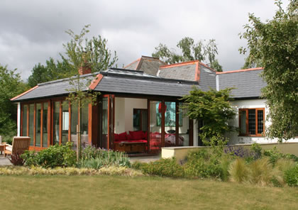 Orangery with Roof Lanterns and Folding Sliding Doors in Surrey