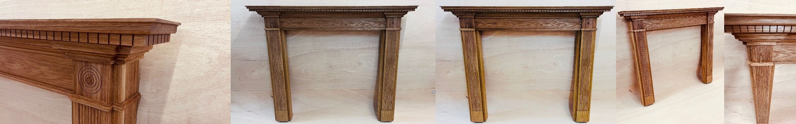 American White Oak Fire Surround - merged view